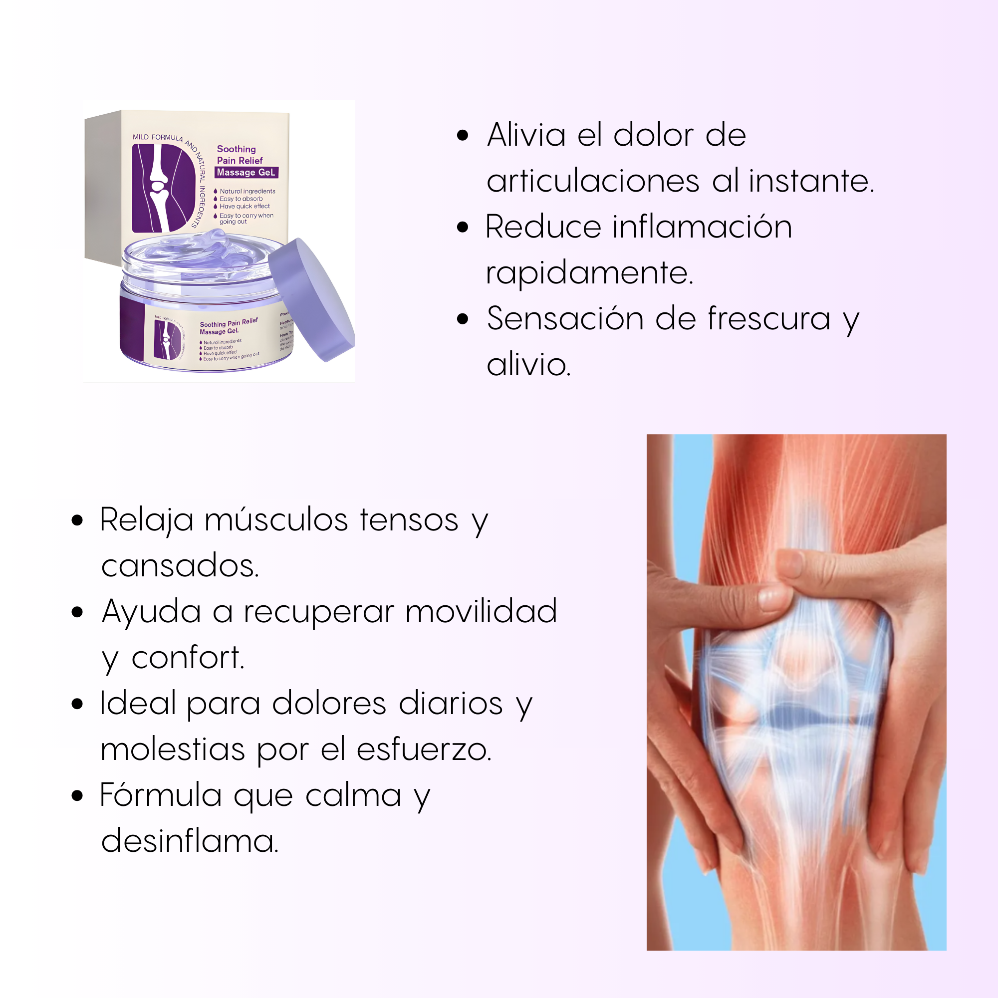 Gel Morado K De Masaje Quita Dolor