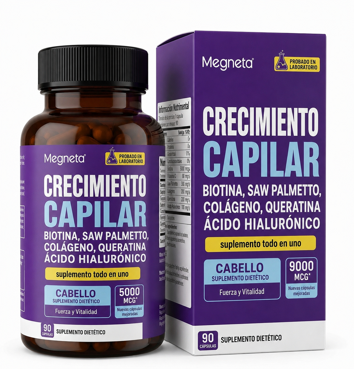 Suplemento Hair Growth Megneta Cabello