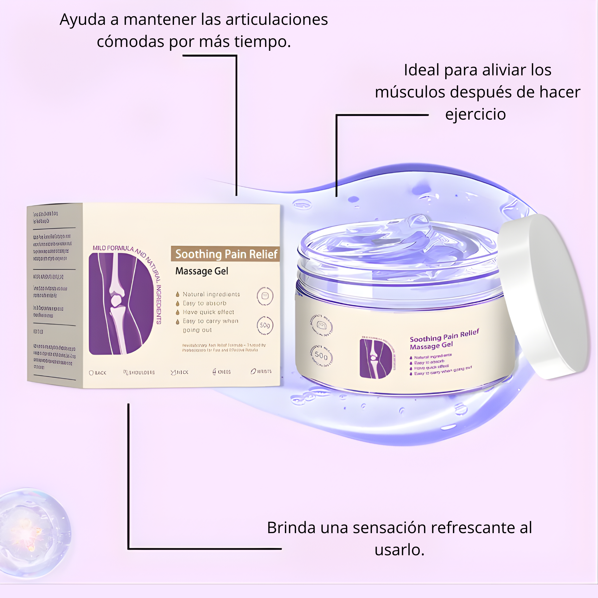 Gel Morado K De Masaje Quita Dolor