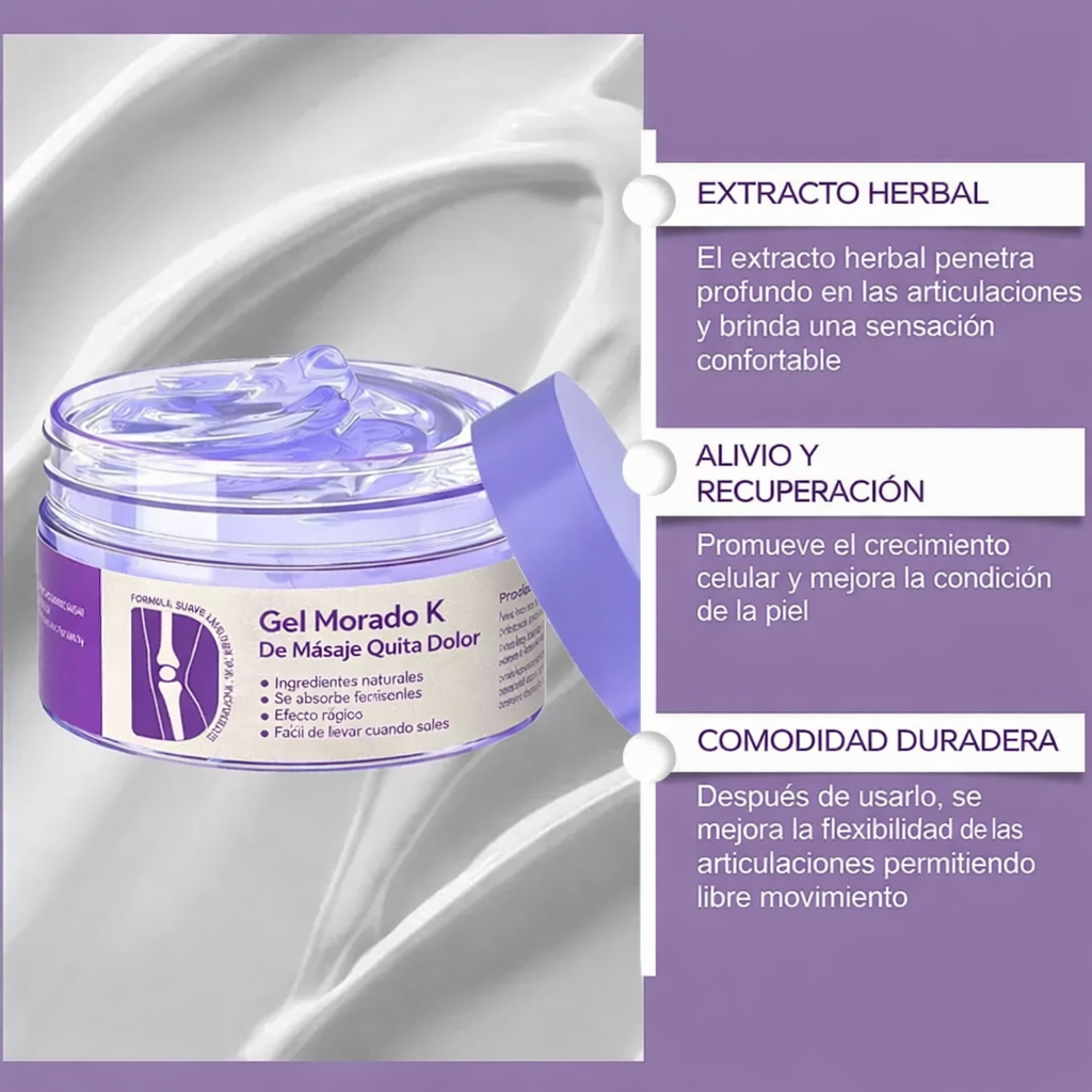 Gel Morado K De Masaje Quita Dolor