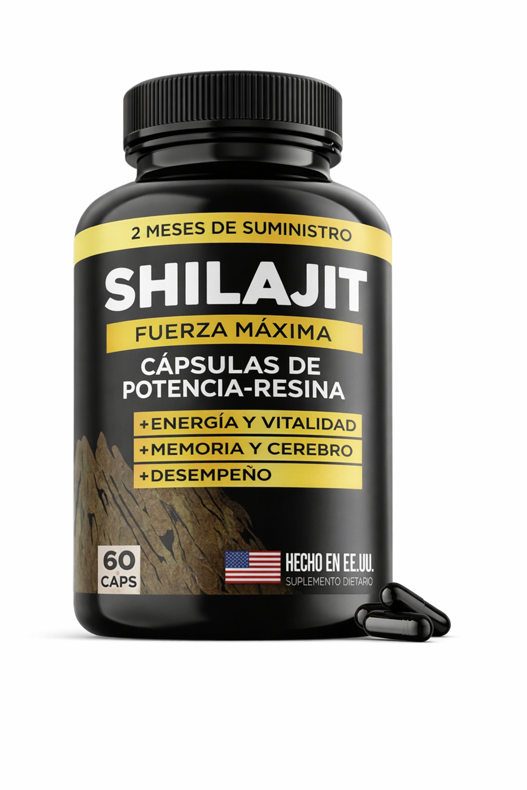 Shilajit Suplemento 60 Capsulas