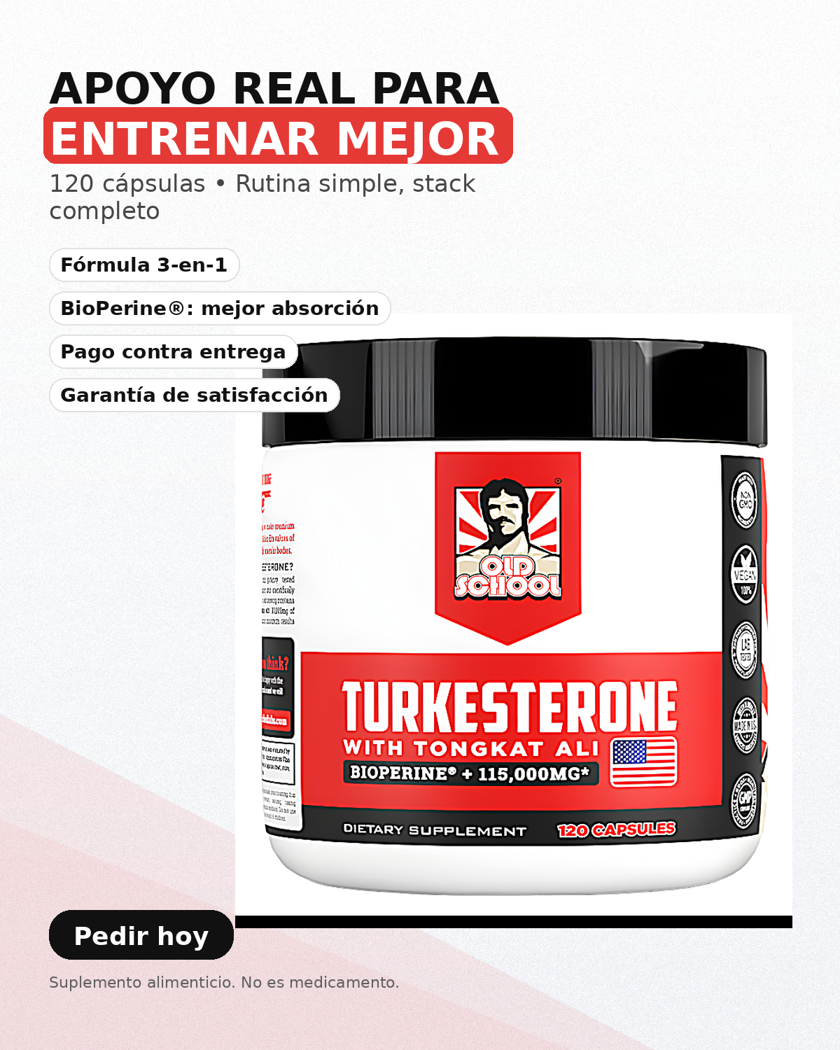 Suplemento Turkesterone 120 Capsulas